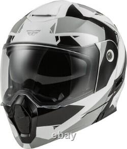FLY RACING Odyssey Summit Modular Helmet, Black/White/Gray, Medium
