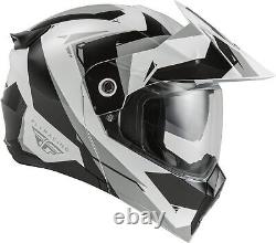 Fly Racing Odyssey Modular Helmet (Black/White/Grey, Medium)