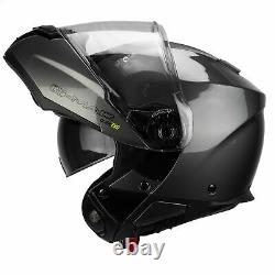 G-Mac Glide Evo Modular DVS Flip Up Front Motorcycle Helmet Gun Metal Grey