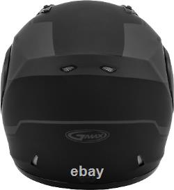 GMAX MD-04 Modualar Dual Sport Helmet (Matte Black/Grey, Large)