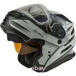 GMax Gray/Silver MD01S Modular Descendant Snow Helmet withElectric Shield(Adult S)