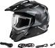 Gmax Gm-11 Snow Helmet Ripcord Graphic Matte Black Grey Electric Shield Size 2xl