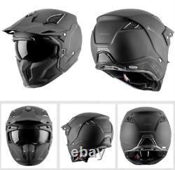 Gray Night Modular Flip Up Matt Finish Full Face Safety Helmet Dot Standard