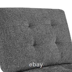 Grey Chenille L shape Modular DIY Sectional Sofa, includes 3 Chair and 3 Corner