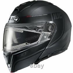 HJC Black/Dark Gray i90 Devan Modular Snow Helmet-Electric (2XL) 0615-756