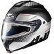 Hjc C91 Prod Modular Snow Helmet Withheated Electric Shield Black/white/gray