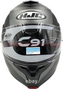 HJC C91 Taly Modular Motorcycle Helmet Black/Grey Size XXL (0847103508)