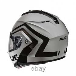 HJC C91N Flip/Modular NEPOS (2206) Motorcycle Helmet Grey/Black (Matte)