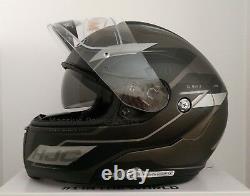HJC CL-MAX3 Flow Motorcycle Helmet Matte Gray M MD Medium Modular Sunscreen