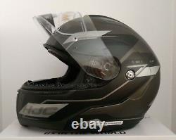 HJC CL-MAX3 Flow Motorcycle Helmet Matte Gray S SM Small Modular Sunscreen