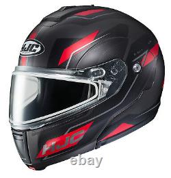 HJC CL-MAX3 Flow Snowmobile Helmet Red Gray MD Medium Modular Sunscreen