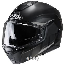 HJC I100 Beis Modular Helmet Black/Grey MC5SF Large 0811-1035-06