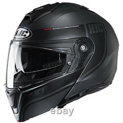 HJC Semi-Flat Black/Gray i90 Davan MC-5SF Helmet (Size L / Large) 1614-754