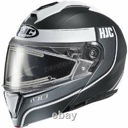 HJC Semi-Flat Black/Gray i90 Devan Modular Snow Helmet-Electric (2XL) 0615-706