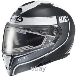 HJC Semi-Flat Black/Gray i90 Devan Modular Snow Helmet-Electric (Lrg) 0615-704