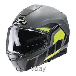 HJC Semi-Flat Gray/Black/Hi-Viz i100 Beis MC3H Helmet 2202-735