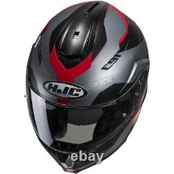 HJC Semi-Flat Gray/Black/Red C91 Karan MC1 Helmet 2110-714