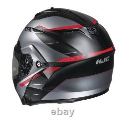HJC Semi-Flat Gray/Black/Red C91 Karan MC1 Helmet 2110-714