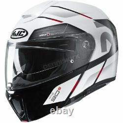 HJC Semi-Flat White/Black/Gray RPHA-90S Bekavo MC-1 Helmet (Size XL) 1809-915