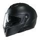 Hjc I90 Solid Color Modular Helmet Semi-flat Black Lg