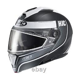 HJC i90SN Davan Dual Lens Shield Modular Snow Helmet Black/Gray Size 2XL