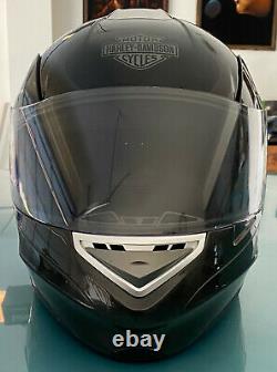 Harley Davidson Black with Gray Ghost Flames Modular Motorcycle Helmet XL