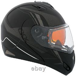 Helmet Electric Lens Modular CKX Tranz RSV Recharge Black Grey Mat Large
