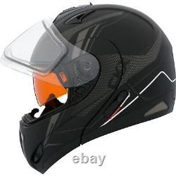 Helmet Electric Lens Modular CKX Tranz RSV Recharge Black Grey Mat XSmall