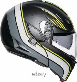 Helmet Modular AGV Compact St Boston Black Grey Yellow Size XL