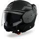 Helmet Modular Airoh Mathisse Illusion Black Gray Chin Tipper Tg Xl