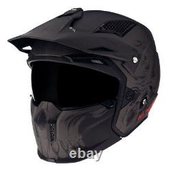 Helmet Modular MT Helmets Streetfighter SV S Darkness A2 Black Gray Matt