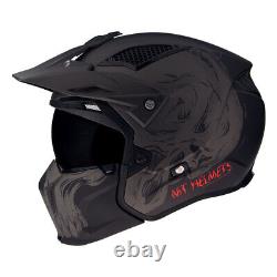 Helmet Modular MT Helmets Streetfighter SV S Darkness A2 Black Gray Matt