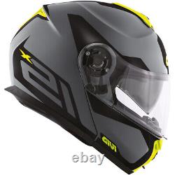 Helmet Modular Motorcycle GIVI X21 Spirit Grey Black Yellow Fluo Casque