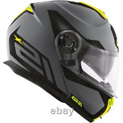 Helmet Modular Openable Motorcycle GIVI X21 Spirit Black Yellow Fluo Grey