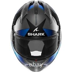Helmet Modular Shark EVO GT Tekline Grey Black Blue Chin Tipper TG S