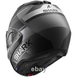 Helmet Modular Shark EVO GT Tekline Grey Black Chin Tipper TG S