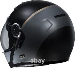 Helmet Vintage Helmet Modular Openable HJC V90 Mobix MC9SF Black Gray Matt TG S