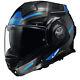 Ls2 Ff901 Advant X Spectrum Black Titanium Blue Modular Helmet New! Fast Sh