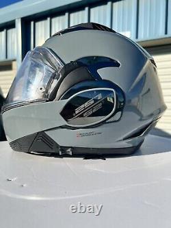 LS2 Helmets Valiant II Blackout Valiant II Modular Helmet Grey Medium