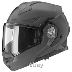 Ls2 Ff901 Advant X Modular Ece22.06 Flip Front Motorbike Helmet Nardo Grey