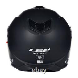 Ls2 Modular Ff908 Strobe II Ece22.06 Motorcycle Crash Helmet Black Autox White