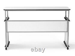Luxor DTTB002 Modular Alloy Steel Teacher Desk, Black / Gray