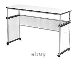 Luxor DTTB002 Modular Alloy Steel Teacher Desk, Black / Gray