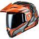 Md-74 Striker Modular Helmet Withsmoke Shield Black/grey/orange Xl M17411257