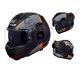 Matte Black, Gray, Orange Modular Ls2 Motorcycle Helmet