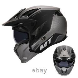 Men Motorcycle Modular Helmet to 3/4 Half Helmets DOT ECE Approved