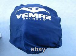 Mens VEMAR ZEPHIR street motorcycle helmet LARGE 59-60cm matte blk/gry/yel