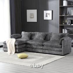 Modern 112 Oversized Sectional Sofa Comfy Couch Boucle Modular L Shape Sofa