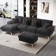 Modern 5 Seat U-shape Sectional Sofa Cloud Couch Upholstery Comfy Modular Sofa