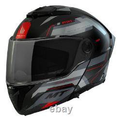 Modular Helmet MT Helmets Atom 2 SV Bast D5 Black Matte Gray